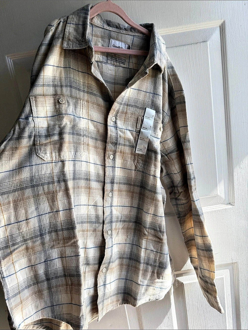 Goodfellow & Co Men's Vintage Mid-Weight Long-Sleeve Flannel Shirt